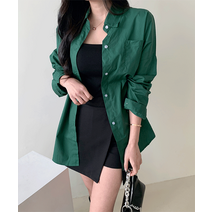 바스락 롱 비비드 셔츠남방