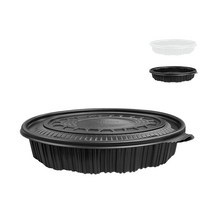 행복물류 밀폐용기 배달용기 찜용기 SD-타원찜용기(중) 100set, 백색