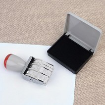 socean 년월일 날짜 도장 스탬프 잉크 세트 날짜 고무인 스템프 스탬핑 숫자인 은색 넘버링 인쇄기 문서생성일표기