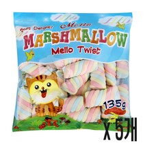미성 멜로 머쉬멜로우 멜로우 트위스트 135g, x5개
