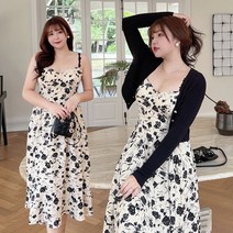 꽃무늬 빅 사이즈 봄 여름 가을 나시 원피스 가디건 셋업 통통 ootd 동대문 제주도 여행룩 상체 돌잔치 하비 의상 77 시장옷 비만 코디 하체 신도시 김민경