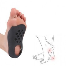 기능성아치깔창 운동화군대 신발깔창 2cm인솔평발깔창 팔자걸음교정 족저근막염 실리콘깔창 평발