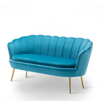 북유럽인테리어 벨벳쇼파 1 2 3인용 거실 의류매장 미용실, 코발트블루 + 3인용