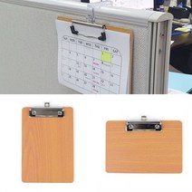 우드 클립보드 사무실 파티션 서류철 업무 일정 꽂이, 가로형