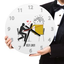 아트박스/꾸밈 ck640-아이러브비어_인테리어벽시계, 타입B-사각형/맥주3
