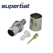 케이블 RG214RG213RG8LMR400 용 Superbat 10개 RP-SMA 크림프 여성 RF 동축 커넥터