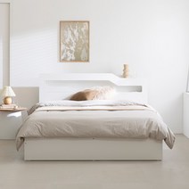 [23SS 쿠팡1위] 파로마 캐럴2 LED 3단 수납침대 Q 프레임만 / 침대프레임 퀸침대 원룸침대, 화이트