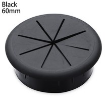 야외가구커버 50/60MM ABS 데스크 코드 그로멧 케이블 통과 와이어 홀 커버 라인 콘센트 포트 스레딩 박스, 검은색 60mm