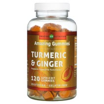 Amazing Nutrition Amazing Gummies 강황 & 생강 살구 구미젤리 120개