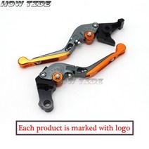 야마하 FZS 600 Fazer 1998-2003 1999 블루 CNC 오토바이 액세서리 조정 가능한 브레이크 클러치 레버, 05 Titanium orange