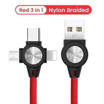 케이블 3 인 1 USB 스마트폰 마이크로 usb-c 8 핀 충전케이블 iPhone 13 12 XS 충전 충전코드 마이크로usb 타입c, [08] Gray 3in1, [01] 1m