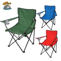 인터바겐 캠핑 낚시 야외 감성 경량 접이식 릴렉스 의자 체어 - 팔걸이의자 대형 캠핑의자, 블루