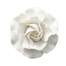 부엌 침실을 위한 다중 크기 3D 세라믹 꽃 벽 장식 백색 인공 꽃, S 작약 8cm