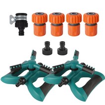 길그리 회전 스프링클러 연결형, 2개 세트(19~23mm호스용), 1개