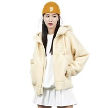 [국내 매장판] MLB 베이직 스몰로고 후드 후리스 점퍼3AFDB0226-14YEL 300553