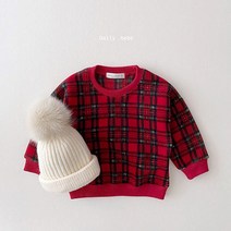 [마지막수량세일]데일리베베 메리맨투맨 유아동티셔츠 기모맨투맨티 키즈룩 주니어룩 등원룩 크리스마스룩 특별한날