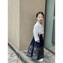 소미네 여아 아동 주니어 자수한복세트 투피스 데일리 등원룩