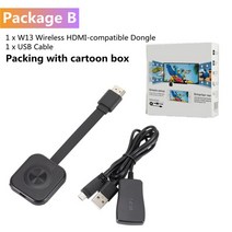 리모컨 만능리모콘 통합리모컨 Grwibeou-무선 1080p HDMI 호환 TV 스틱 Wifi 디스플레이 수신기 Miracast 스크린 미러 동글 지원 IOS 용 HDTV, [01] with cartoon box