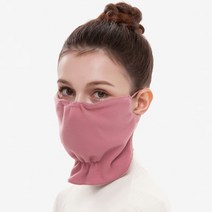 루핏스포츠 겨울 방한 기모 스포츠 마스크 골프 등산 스키 라이딩 자외선 차단 안면가리개, 핑크