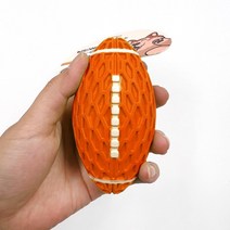 천연고무 강아지 장난감 럭비공 공놀이 치석제거 강아지공 장난감공, S사이즈 오렌지