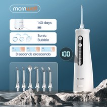 구강세척기 물치실Mornwell 음파 워터 제트 구강 세척기 치과 치아 미백용 가정용 기기 치간 청소기 클리너, 01 5032 White