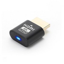 HDMI 호환 가상 디스플레이 어댑터 led 교육 4K 더미 치트 플러그 3060 Bitcoin ETF 마이닝 용, Black