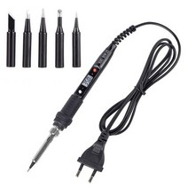 JCD 80W 전기 납땜 인두 키트 온도 조절 220V 110V 붙여 넣기 Desoldering 펌프 용접 도구 세트 LCD 디스플레이, GRAY_80W 220V_EU