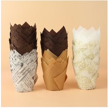모양틀 입체 두꺼운 월병 50pcs 튤립 꽃 일회용 종이 베이킹 머핀 종이 케이크 금형 초콜릿 컵케익 래퍼 라이너 홀더 주방 용품 몰드 가정용 베이킹, 12