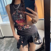 민소매나시 DQSTORE 여성 여름 핏아우터 차오쿠 슬림핏 루즈핏 얇은 클래식 런닝 2446326270