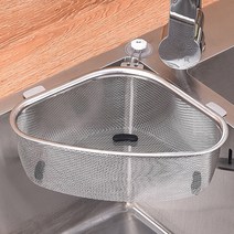 분리 싱크 바스켓 싱크대 개수대 코너 스텐 음식물 거름망, 은색