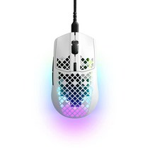 스틸시리즈 SteelSeries 에어록스3 초경량 게이밍 마우스 8 500 CPI 트루무브 코어 광학 센서 59g 방수 디자인 범용성 USBC 연결 스노우, Wireless, Snow
