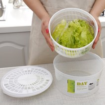 야채탈수기 짤순이 야채 및 과일 세척 도구 야채 탈수기 야채 건조기 샐러드 야채 과일 로터리 탈수기, 한개옵션0
