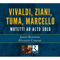 VARIOUS - MOTETTI AD ALTO SOLO : VIVALDIZIANITUMAMARCELLO/JAMES BOWMAN RICERCAR IN ECO 카운터 테너를 위한 모테트 - 제임스 보우만 EU수입반, 1CD