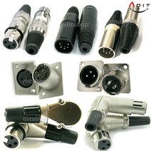 ADIT XLR 마이크캐논 마이크잭 3P 벽부형 라인용 샷시용 젠더 커넥터, ai0201_커넥터