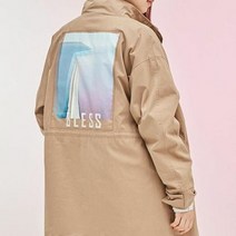 앤듀 여성 스탠넥 프린트 야상 점퍼(O191JP500P)