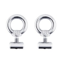 보트용품 카라반 DIY 인테리어 용품 부품 2pcs m4 리프팅 ​​아이 너트 패스너 프론트 텐트 스토퍼 트랙 마운트 타이 다운 아일렛 레일 트랙 나사 보트 rv caravan, 은