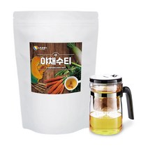 뉴트로웨이 야채수티100티백+티포트500ml세트 100%국내산 5가지건강채소 휴대간편 삼각티백 무첨가, 1.5g, 1개, 100개