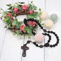 풍요의 오닉스 5단 매듭 묵주