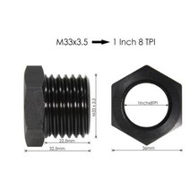 목공 cnc 선반 프린터 diy 선반 주축대 스핀들 어댑터 스레드 척 삽입 목재 도구 액세서리, m33x3.5  1inx8tpi