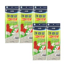 크린랲 기모 고무장갑 5개, 1개