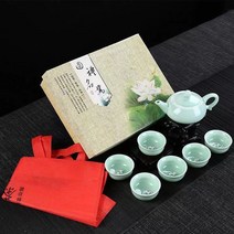 다도세트백자청화자자사다기세트머그컵, 청자 세트