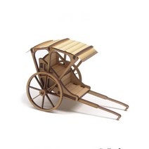 DIY미니어처 인력거 미니어처만들기 장난감 인테리어 소품 고밀도MDF, 미니어처 인력거 VE-03