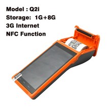 네임 프린터 휴대용 무선 라벨 라벨기 스티커 PDA 8.1 POS 핸드 터미널 영수증 블루투스 와이파이 3G 4G NFC 데이터 바 QR, 옵션12 Q2I 3G NFC Orange_옵션03 영국