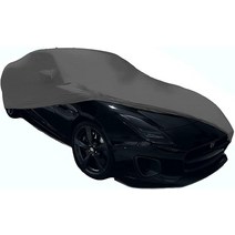 SR1 Performance Ultraguard 스트레치 새틴 실내 자동차 커버 2010-2023 재규어 F-타입 R75 75 R-Dynamic SVR 쿠페 및 컨버터블과 호, Medium Gray
