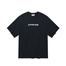 국내매장 정품 커버낫 COVERNAT 클립 로고 티셔츠 블랙