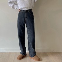 바잉몰 여성 [기장선택빅사이즈~2XL] 준비된 히든 밴딩 기모 와이드 데님 팬츠 -5color