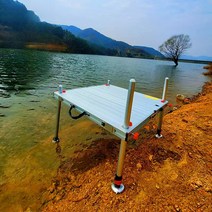 동일좌대 민물낚시 스마트 좌대 알루미늄 자립발판, 90x80cm 다리 길이 1.3m