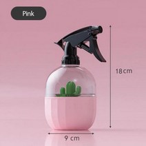 동력분무기 가정용 스프레이 주전자 핸드 헬드 급수 캔 압력 유형 미세 안개 꽃 병 정원 관개 분무기, 핑크 500ml, 중국