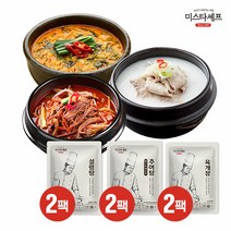 미스타셰프 육개장 2팩+추어탕 2팩+설렁탕 2팩, 단일속성