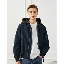 23SS [AIR FORCE_H] 네이비 후드 탈착 패딩 MA-1 HZJU3A101N2